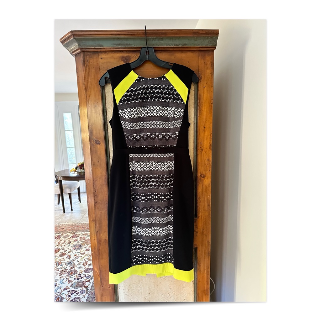 Bcbgmaxazria Color Block Sheath Dress, Size 6